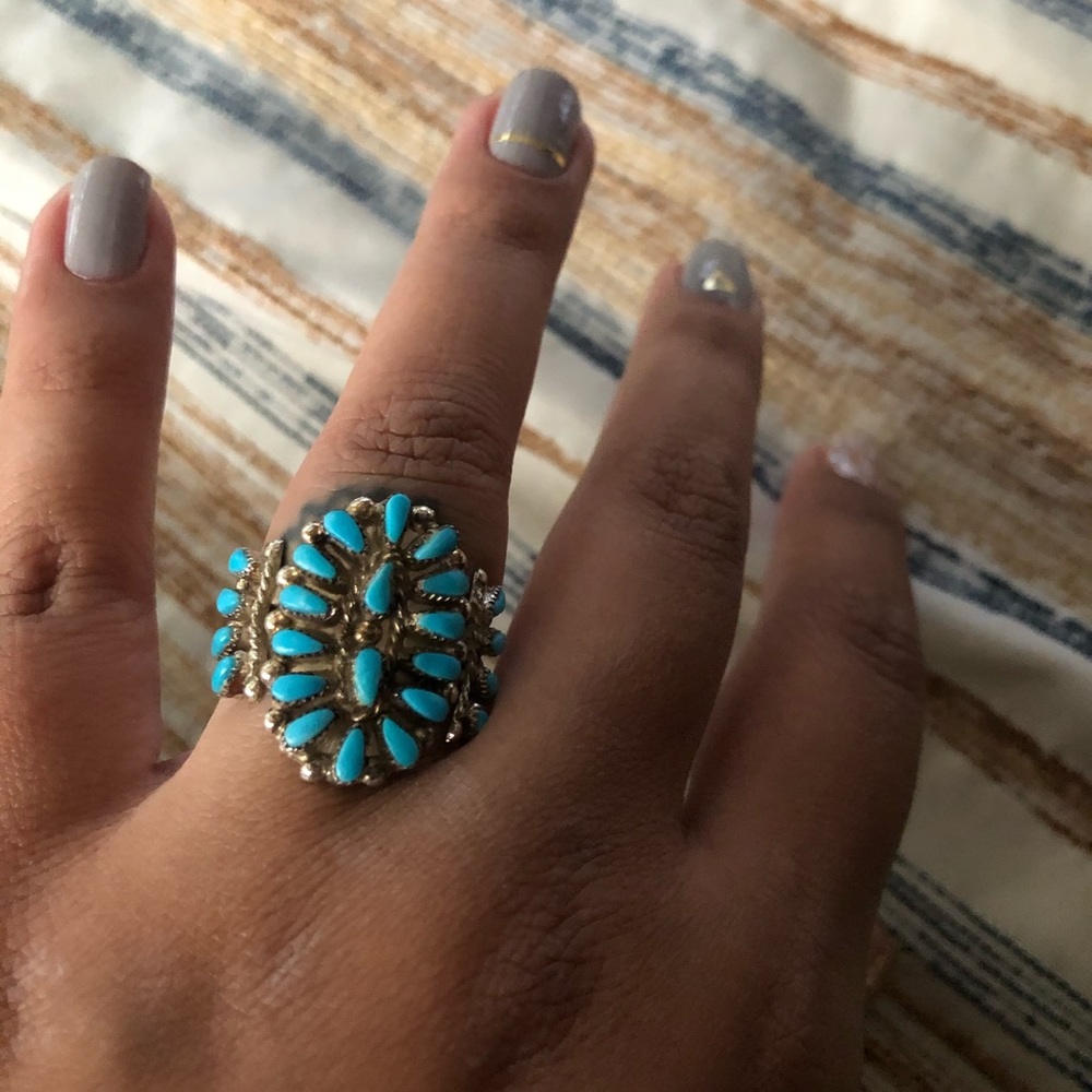 Native American real turquoise ring